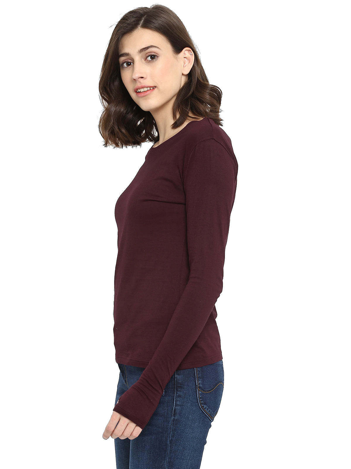 Ap'pulse Women's Long Sleeve Thumbopen Tshirt