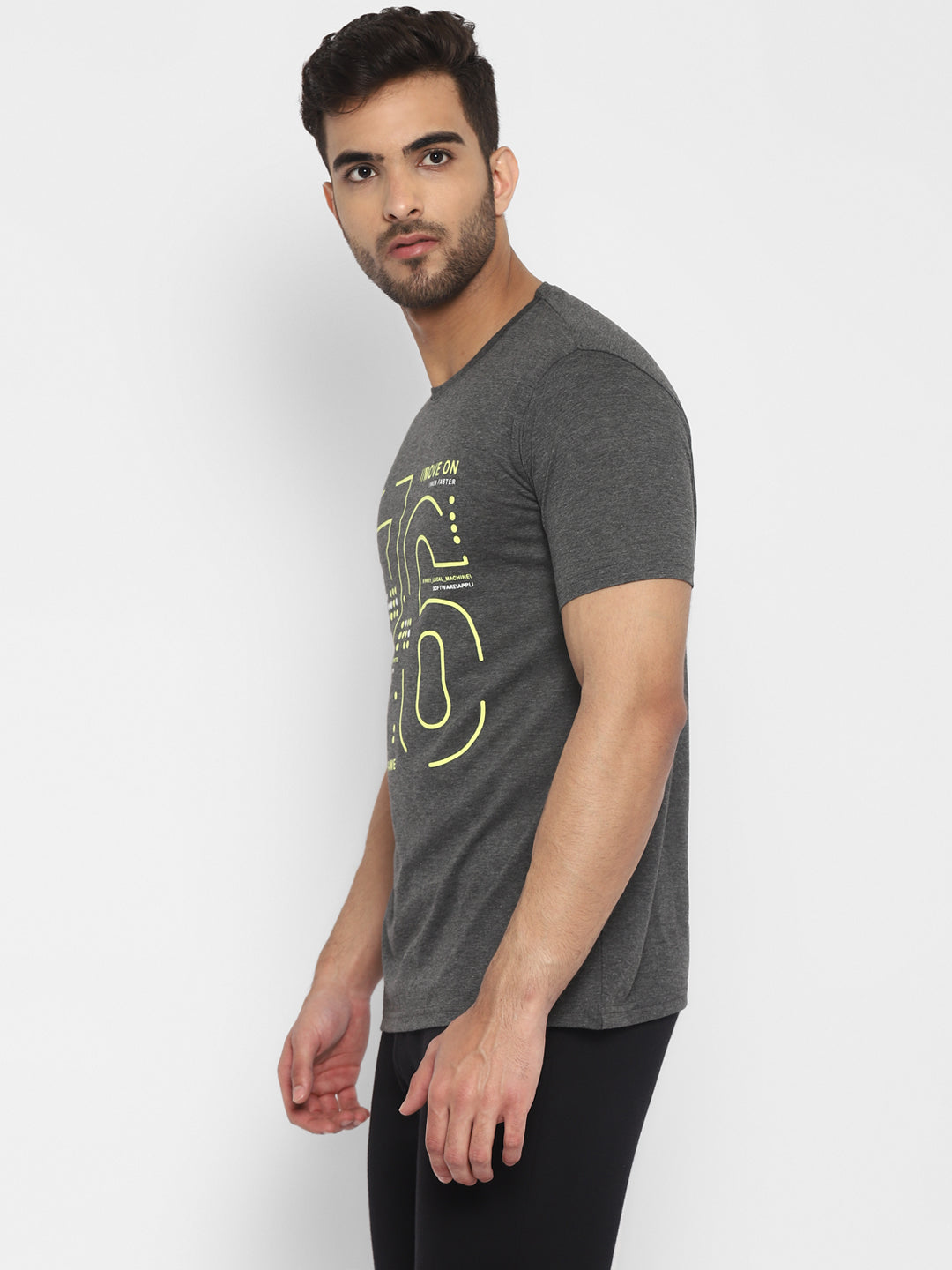 Ap'pulse Men's Short Sleeve Round Neck Printed Tshirt