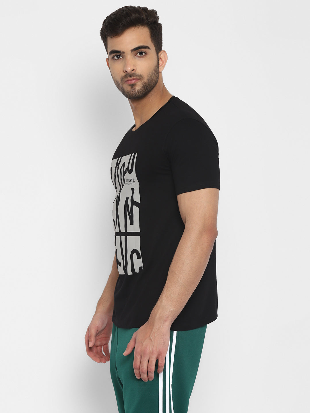 Ap'pulse Men's Short Sleeve Round Neck Printed Tshirt