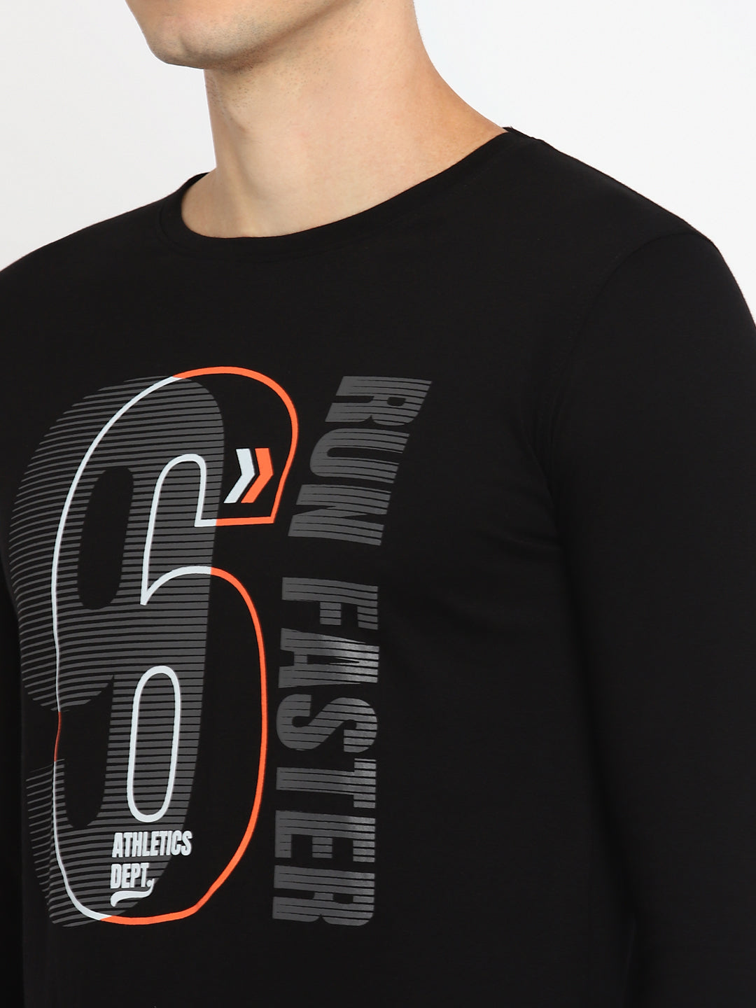 Ap'pulse Men's Round Neck Long Sleeve Printed Tshirt