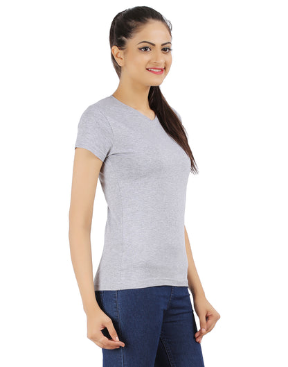 Appulse Women's Short Sleeve V neck T-Shirt | Women | Premium Cotton | Activewear | Athleisure