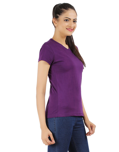 Appulse Women's Short Sleeve V neck T-Shirt | Women | Premium Cotton | Activewear | Athleisure