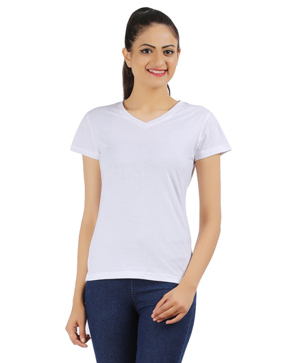 Appulse Women's Short Sleeve V neck T-Shirt | Women | Premium Cotton | Activewear | Athleisure
