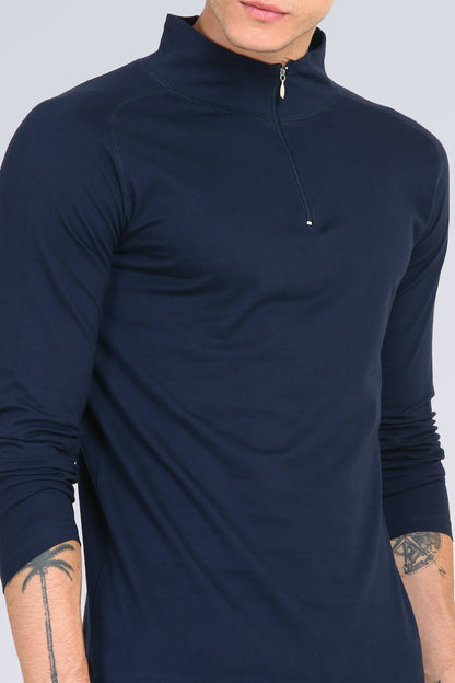 Appulse Men's 1/4 High Neck Zipper Raglan T-Shirt | Men | Premium Cotton | Activewear | Athleisure