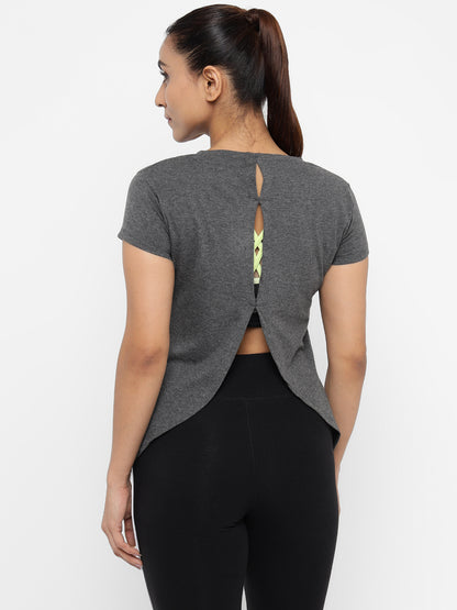 Appulse Women's Back Open T-Shirt | Women | Premium Cotton | Activewear | Athleisure