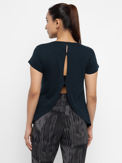 Appulse Women's Back Open T-Shirt | Women | Premium Cotton | Activewear | Athleisure