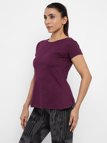 Appulse Women's Back Open T-Shirt | Women | Premium Cotton | Activewear | Athleisure