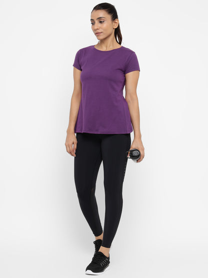 Appulse Women's Back Open T-Shirt | Women | Premium Cotton | Activewear | Athleisure