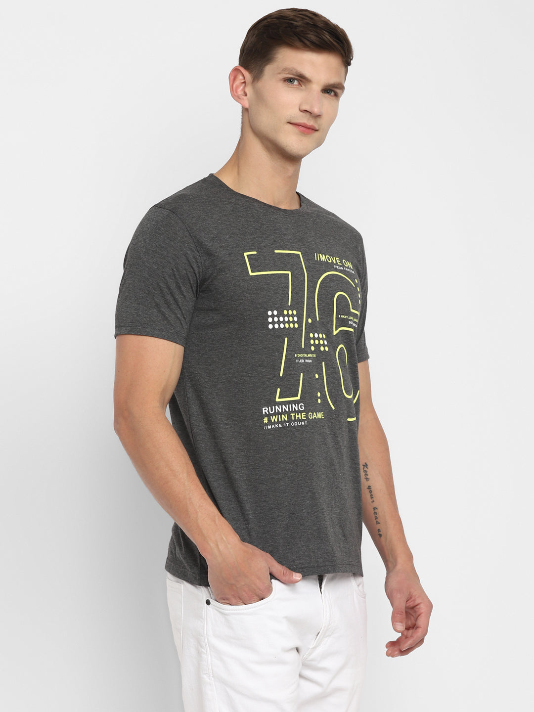 Appulse Men's Short Sleeve Round Neck Printed T-Shirt | Men | Premium Cotton | Activewear | Athleisure