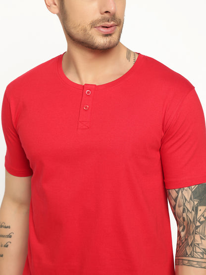 Appulse Men's Short Sleeve Henley T-Shirt | Men | Premium Cotton | Activewear | Athleisure