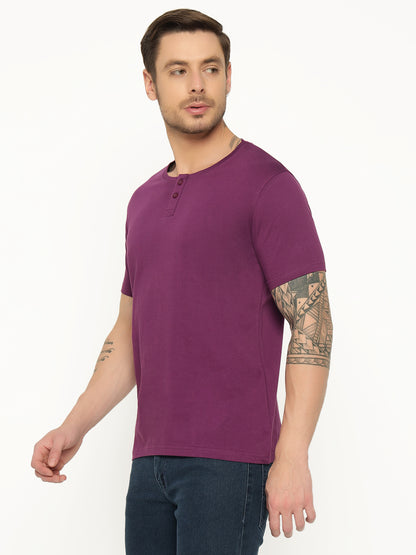 Appulse Men's Short Sleeve Henley T-Shirt | Men | Premium Cotton | Activewear | Athleisure