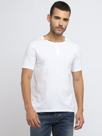 Appulse Men's Short Sleeve Henley T-Shirt | Men | Premium Cotton | Activewear | Athleisure