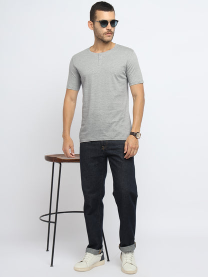 Appulse Men's Short Sleeve Henley T-Shirt | Men | Premium Cotton | Activewear | Athleisure