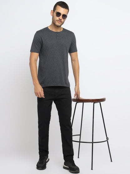Appulse Men's Short Sleeve Henley T-Shirt | Men | Premium Cotton | Activewear | Athleisure