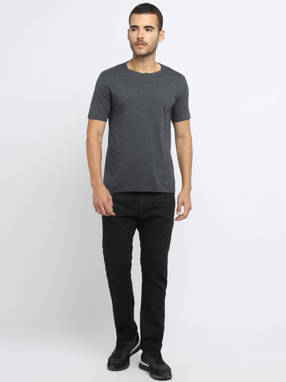 Appulse Men's Short Sleeve Henley T-Shirt | Men | Premium Cotton | Activewear | Athleisure