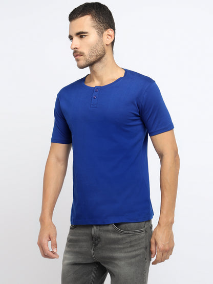 Appulse Men's Short Sleeve Henley T-Shirt | Men | Premium Cotton | Activewear | Athleisure