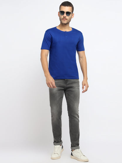 Appulse Men's Short Sleeve Henley T-Shirt | Men | Premium Cotton | Activewear | Athleisure