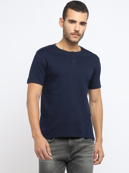 Appulse Men's Short Sleeve Henley T-Shirt | Men | Premium Cotton | Activewear | Athleisure
