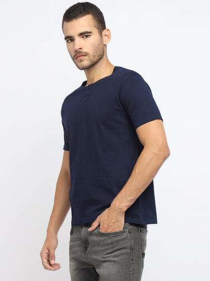 Appulse Men's Short Sleeve Henley T-Shirt | Men | Premium Cotton | Activewear | Athleisure