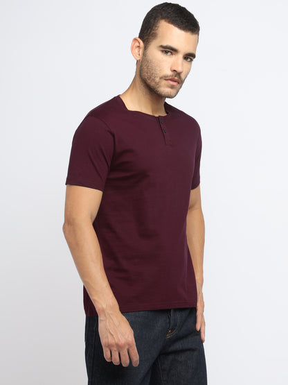 Appulse Men's Short Sleeve Henley T-Shirt | Men | Premium Cotton | Activewear | Athleisure