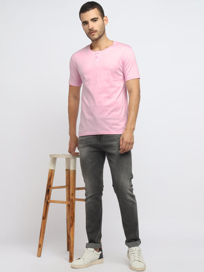 Appulse Men's Short Sleeve Henley T-Shirt | Men | Premium Cotton | Activewear | Athleisure