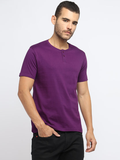 Appulse Men's Short Sleeve Henley T-Shirt | Men | Premium Cotton | Activewear | Athleisure