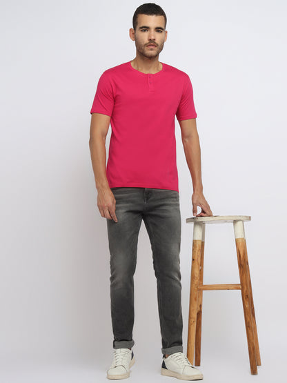 Appulse Men's Short Sleeve Henley T-Shirt | Men | Premium Cotton | Activewear | Athleisure
