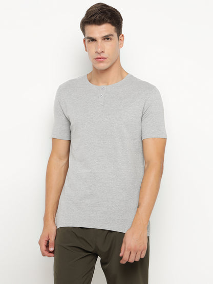Appulse Men's Short Sleeve Henley T-Shirt | Men | Premium Cotton | Activewear | Athleisure