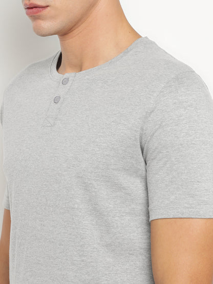 Appulse Men's Short Sleeve Henley T-Shirt | Men | Premium Cotton | Activewear | Athleisure