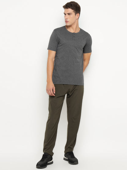 Appulse Men's Short Sleeve Henley T-Shirt | Men | Premium Cotton | Activewear | Athleisure