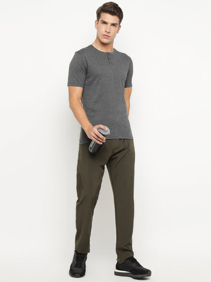 Appulse Men's Short Sleeve Henley T-Shirt | Men | Premium Cotton | Activewear | Athleisure