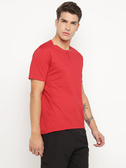 Appulse Men's Short Sleeve Henley T-Shirt | Men | Premium Cotton | Activewear | Athleisure