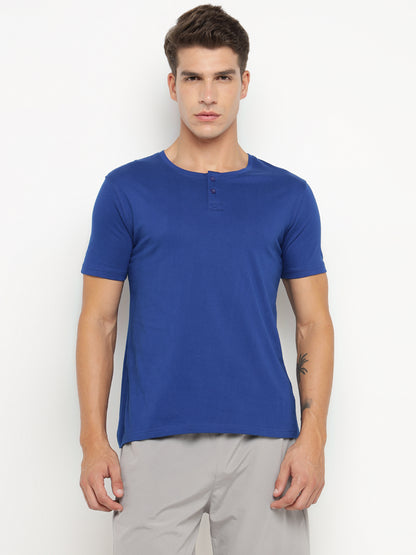 Appulse Men's Short Sleeve Henley T-Shirt | Men | Premium Cotton | Activewear | Athleisure