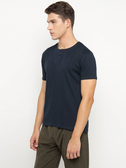 Appulse Men's Short Sleeve Henley T-Shirt | Men | Premium Cotton | Activewear | Athleisure