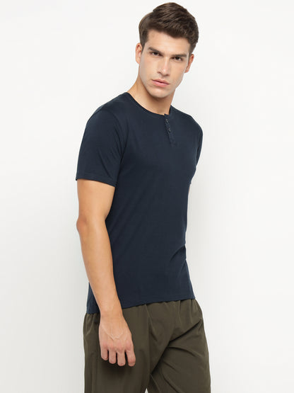 Appulse Men's Short Sleeve Henley T-Shirt | Men | Premium Cotton | Activewear | Athleisure