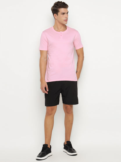Appulse Men's Short Sleeve Henley T-Shirt | Men | Premium Cotton | Activewear | Athleisure