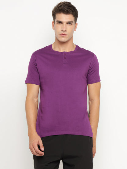 Appulse Men's Short Sleeve Henley T-Shirt | Men | Premium Cotton | Activewear | Athleisure