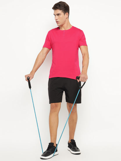 Appulse Men's Short Sleeve Henley T-Shirt | Men | Premium Cotton | Activewear | Athleisure