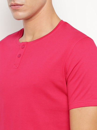 Appulse Men's Short Sleeve Henley T-Shirt | Men | Premium Cotton | Activewear | Athleisure