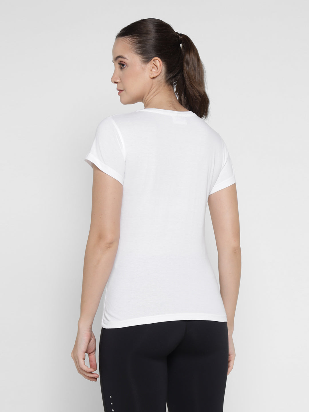 Ap'pulse Women's Short Sleeve Round Neck Zipper Tshirt