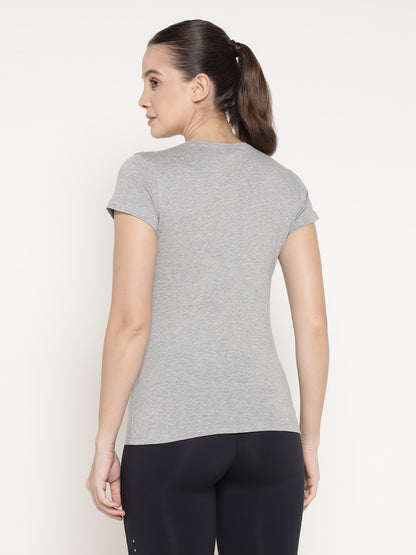 Appulse Women's Short Sleeve Round Neck Zipper T-Shirt | Women | Premium Cotton | Activewear | Athleisure
