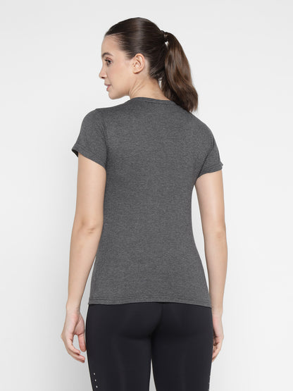 Appulse Women's Short Sleeve Round Neck Zipper T-Shirt | Women | Premium Cotton | Activewear | Athleisure
