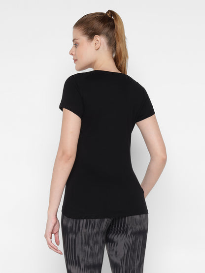 Appulse Women's Short Sleeve Round Neck Bottom Cross Over T-Shirt | Women | Premium Cotton | Activewear | Athleisure