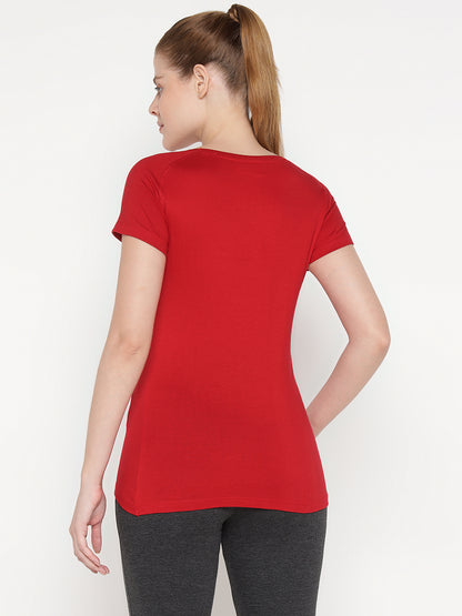 Appulse Women's Short Sleeve Round Neck Bottom Cross Over T-Shirt | Women | Premium Cotton | Activewear | Athleisure