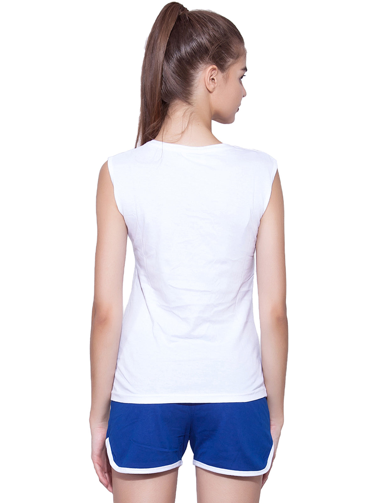 Ap'pulse Women's Sleeveless Henley Tshirt