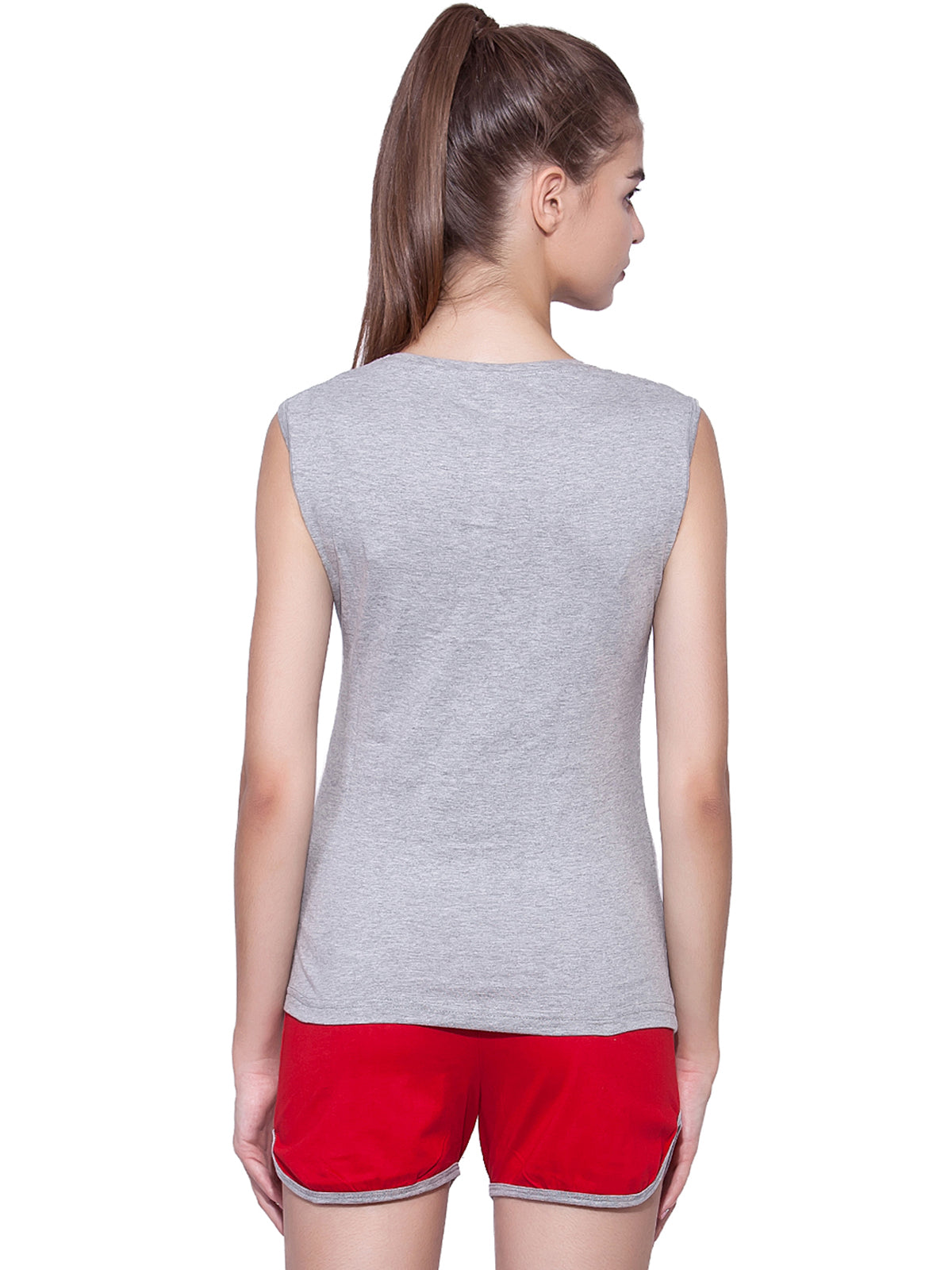 Ap'pulse Women's Sleeveless Henley Tshirt