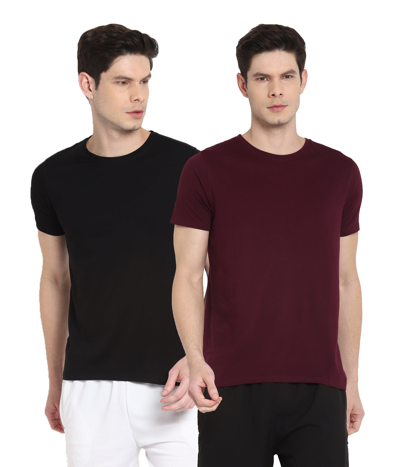 Ap'pulse Men's Short Sleeve Round Neck Tshirt(Pack of 2)