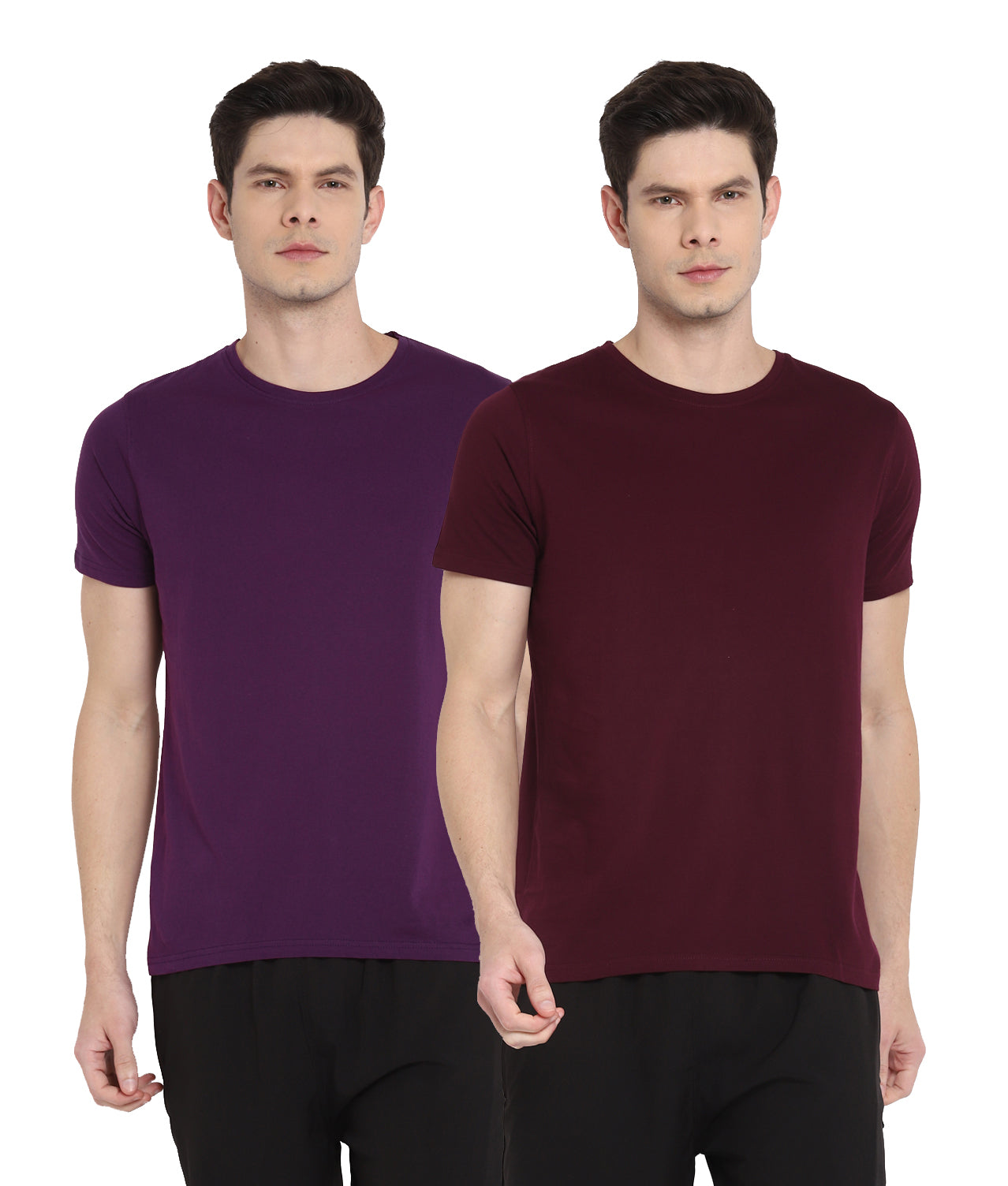 Ap'pulse Men's Short Sleeve Round Neck Tshirt(Pack of 2)