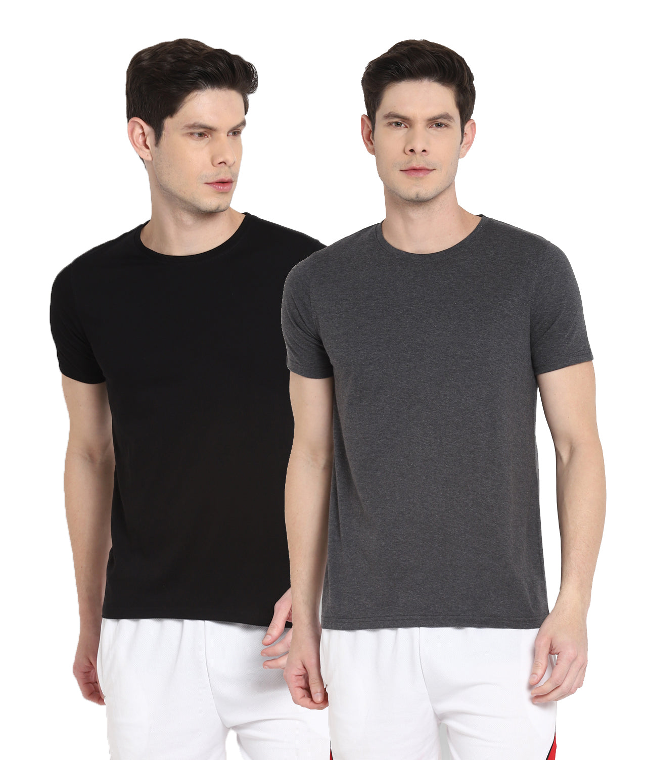 Ap'pulse Men's Short Sleeve Round Neck Tshirt(Pack of 2)