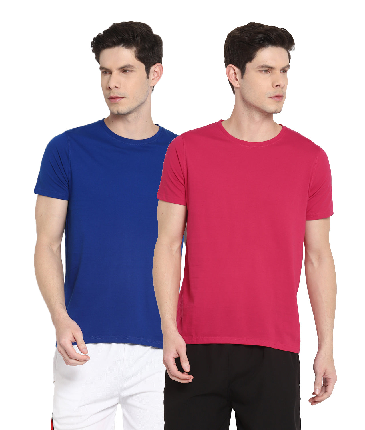 Ap'pulse Men's Short Sleeve Round Neck Tshirt(Pack of 2)